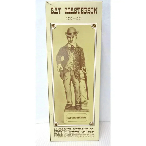 Bat Masterson Whiskey Decanter McCormick Distillery Gunfighter Series IN BOX - Picture 1 of 10